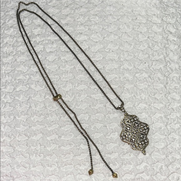 Kendra Scott Jewelry - Kendra Scott Kathy Filigree Pendant Necklace in Brass finish